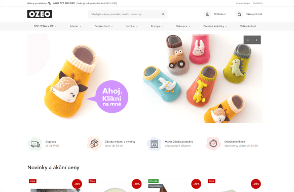 Tvorba nového e-shopu pro prodejce moderního nábytku a bytových doplňků.
